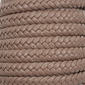 1602-0440-05 - Pu Faux Leather Braided Cord Flat 6x3mm Taupe 5m (16.4ft) 1602-0440-05,Threads and Cords,Leather,Pu Faux Leather,Braided,Cord,Flat,6X3MM,Taupe,5m (16.4ft),China,montreal, quebec, canada, beads, wholesale