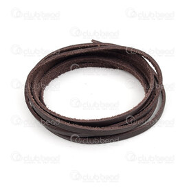 1602-0450-01 - Leather Cord Flat 4 to 5mm Dark Brown App. 1.5m Italy 1602-0450-01,Threads and Cords,App. 1.5m,Leather,Cord,Flat,4 to 5mm,Dark Brown,App. 1.5m,Italy,montreal, quebec, canada, beads, wholesale