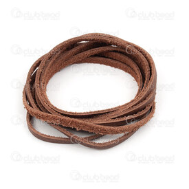1602-0450-09 - Leather Cord Flat 4 to 5mm Walnut App. 1.5m Italy 1602-0450-09,Threads and Cords,App. 1.5m,Leather,Cord,Flat,4 to 5mm,Walnut,App. 1.5m,Italy,montreal, quebec, canada, beads, wholesale