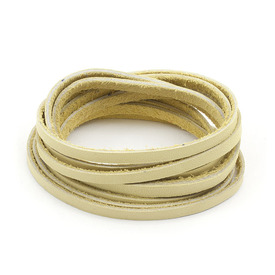1602-0450-11 - Leather Cord Flat 4 to 5mm Light Yellow App. 1.5m Italy 1602-0450-11,Cordons Cuir,4 to 5mm,Leather,Cord,Flat,4 to 5mm,Yellow,Light,App. 1.5m,Italy,montreal, quebec, canada, beads, wholesale