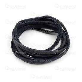 1602-0450-15 - Leather Cord Flat 4 to 5mm Black App. 1.5m Italy 1602-0450-15,Black,Leather,Leather,Cord,Flat,4 to 5mm,Black,App. 1.5m,Italy,montreal, quebec, canada, beads, wholesale