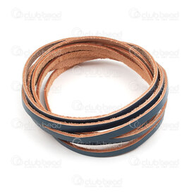 1602-0450-19 - Leather Cord Flat 4 to 5mm Blue Grey App. 1.5m Italy 1602-0450-19,Cordons Cuir,4 to 5mm,Leather,Cord,Flat,4 to 5mm,Blue Grey,App. 1.5m,Italy,montreal, quebec, canada, beads, wholesale