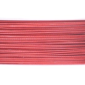 1603-0213-45 - Beaders' Choice Tiger Tail Acier Inoxydable .018 Rouge Rouleau de 10m 1603-0213-45,montreal, quebec, canada, beads, wholesale