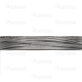 1603-0301-2-01 - Steel Tigertail Wire 1mm Natural 10m Roll 1603-0301-2-01,Type de support=Tiger Tail,Steel,Tigertail,Wire,1mm,Natural,10m Roll,China,montreal, quebec, canada, beads, wholesale