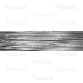 1603-0302-03 - Steel Tigertail Wire 0.6mm Natural 40m Roll 1603-0302-03,Findings,Necklaces,Tigertail chokers,Steel,Tigertail,Wire,0.6mm,Natural,40m Roll,China,montreal, quebec, canada, beads, wholesale