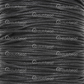 M-1604-0109 - Cotton Waxed Cord 1mm Black 450m (492yd) M-1604-0109,Threads and Cords,Waxed cotton,Cotton,Waxed,Cord,1mm,Black,450m (492yd),China,montreal, quebec, canada, beads, wholesale