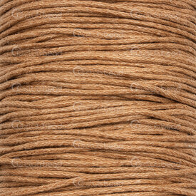 1604-0131 - Cotton Waxed Cord 1mm Tan 100 Yards (91m) 1604-0131,Threads and Cords,montreal, quebec, canada, beads, wholesale