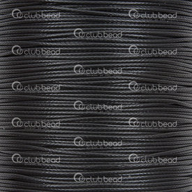 1604-0197-BLK - Cordon Ciré Coréen Polyester 0.8mm Noir 182m (200 vg) 1604-0197-BLK,0.8mm,Polyester,Polyester,Korean Waxed,Cordons,0.8mm,Noir,182m (200 yd),Chine,montreal, quebec, canada, beads, wholesale