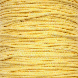 1604-0199 - Cotton Waxed Cord 1mm Light Yellow 91m (100 yd) 1604-0199,Threads and Cords,montreal, quebec, canada, beads, wholesale