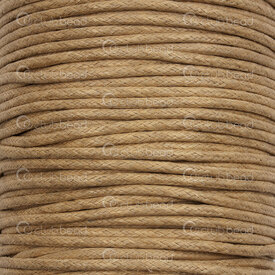 1604-0207 - Cotton Waxed Cord 2mm Natural 91m (100 yd) 1604-0207,Waxed cotton,2MM,Cotton,Waxed,Cord,2MM,Natural,91m (100 yd),China,montreal, quebec, canada, beads, wholesale