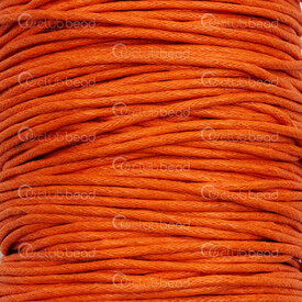 1604-0329 - Cotton Waxed Cord 1.5mm Burnt Orange 91m (100 yd) 1604-0329,Cotton,Waxed,Cord,1.5MM,Orange,Burnt,91m (100 yd),China,montreal, quebec, canada, beads, wholesale