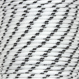 1604-0450-0201 - Corde de parachute Térylène 2mm Blanc Avec Motifs Diamants Noirs 20m (65pi) 1604-0450-0201,Paracord,Terylene,Paracord,2MM,Blanc,With Black Diamond Patterns,20m (65ft),Chine,montreal, quebec, canada, beads, wholesale