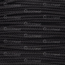 1604-0451-101 - Terylene Braided Cord 1mm Black 40m (131ft) 1604-0451-101,mat,Terylene,Braided,Cord,1mm,Black,40m (131ft),China,montreal, quebec, canada, beads, wholesale