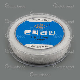 1605-0100-0.5HQK - Monofilement Elastic Thread Hight Quality 0.5mm Clear 100m Roll 1605-0100-0.5HQK,Elastic,Clear,Monofilement,Elastic,Thread,Hight Quality,0.5mm,Clear,100m Roll,China,montreal, quebec, canada, beads, wholesale