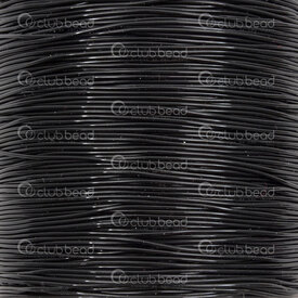 1605-0109-BLK - Monofilament Elastic Thread 0.6mm Black 100m Roll 1605-0109-BLK,fil élastique,Monofilament,Elastic,Thread,0.6mm,Black,100m Roll,China,montreal, quebec, canada, beads, wholesale