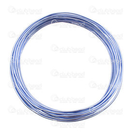 1607-0201-21 - Beaders' Choice Aluminium Wire 1.5mm Metalic Blue App. 6m 1607-0201-21,montreal, quebec, canada, beads, wholesale