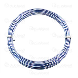 1607-0203-21 - Beaders' Choice Aluminum Wire 2.5mm Metallic Blue App. 3m 1607-0203-21,aluminium,Aluminum,Wire,2.5mm,Blue,Metallic,App. 3m,China,Beaders' Choice,montreal, quebec, canada, beads, wholesale