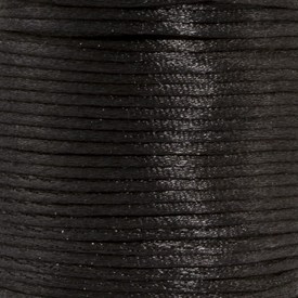 1608-5001 - Nylon Cord Rat Tail 1mm Black 100m Roll 1608-5001,Nylon,Cord,Rat Tail,1mm,Black,100m Roll,China,montreal, quebec, canada, beads, wholesale