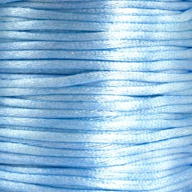 *1608-5015 - Nylon Cord Rat Tail 1mm Light Blue 100m Roll *1608-5015,Nylon,Cord,Rat Tail,1mm,Blue,Light,100m  Roll,China,montreal, quebec, canada, beads, wholesale