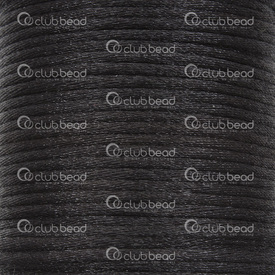 1608-5021-01 - Nylon Cord Rat Tail 2.5mm Black 20m (65ft) 1608-5021-01,Rat tail,Black,Nylon,Cord,Rat Tail,2.5mm,Black,20m (65ft),China,montreal, quebec, canada, beads, wholesale