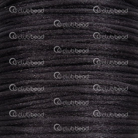 1608-5021-0201 - Nylon Cord Rat Tail 2mm Black 90m (295ft) 1608-5021-0201,2MM,Nylon,Nylon,Cord,Rat Tail,2MM,Black,90m (295ft),China,montreal, quebec, canada, beads, wholesale