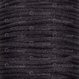 1608-5021-0235 - Nylon Cord Rat Tail 2mm Black 45m (147ft) 1608-5021-0235,Threads and Cords,Rat tail,Nylon,Cord,Rat Tail,2MM,Black,35m (114ft),China,montreal, quebec, canada, beads, wholesale