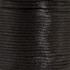 1608-5101 - Nylon Cord Rat Tail 2mm Black 50m (164ft) 1608-5101,Nylon,Cord,Rat Tail,2MM,Black,50m (164ft),China,montreal, quebec, canada, beads, wholesale