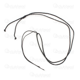 1608-5203-BK - Semi Finish Necklace Rattail Round 1.5mm Black Adjustable (18-24") 10pcs 1608-5203-BK,Rat tail,montreal, quebec, canada, beads, wholesale