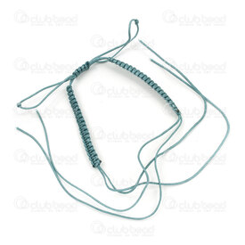 1608-5210-141F - Nylon Semi Finish Bracelet 4mm Flat Teal with Sliding Knot 5pcs 1608-5210-141F,rÃ,montreal, quebec, canada, beads, wholesale