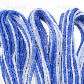 *1610-2001-17 - Fil à broder Coton Dégradé de couleurs Bleu 6x8m *1610-2001-17,Coton,Embroidery Thread,Color Gradient,Bleu,6x8m,Chine,montreal, quebec, canada, beads, wholesale