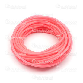 1619-0131-03 - Rubber Tubing Round outer:3mm, inner : 2MM  pink 10m Roll 1619-0131-03,Tubes,Rubber,montreal, quebec, canada, beads, wholesale