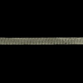 *1650-0101 - WireLace Ruban Métallique Aluminium Tubulaire 6mm Aluminium 1 Verge Italie *1650-0101,montreal, quebec, canada, beads, wholesale