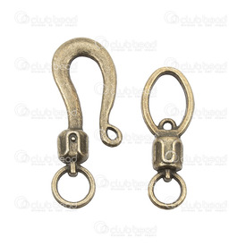 1702-0233-OXBR - DISC Brass Hook and Eye Clasp With Loop 12x56mm Antique Brass 10pcs 1702-0233-OXBR,Clearance by Category,Findings,Brass,Hook and Eye Clasp,With Loop,12x56mm,Antique Brass,Metal,10pcs,China,montreal, quebec, canada, beads, wholesale