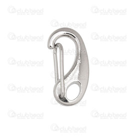 1702-0241-21WH - Metal Key Link hook D Shape 21x11mm Nickel 20pcs 1702-0241-21WH,Findings,Clasps,Springing,Carabiner,montreal, quebec, canada, beads, wholesale