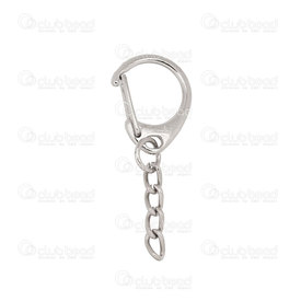 1702-0241-WH - Metal Key Link hook D Shape 20x18mm Nickel With Extension Chain 20pcs 1702-0241-WH,Findings,Nickel,Metal,Metal,Key Link Hook,D Shape,20x18mm,Grey,Nickel,Metal,With Extension Chain,20pcs,China,montreal, quebec, canada, beads, wholesale