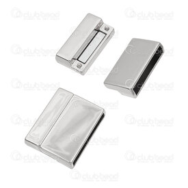 1702-0251-WH - Metal Magnetic Clasp Inner Diameter 20x3mm 22x18x5.5mm Natural 2pcs 1702-0251-WH,0.5,montreal, quebec, canada, beads, wholesale