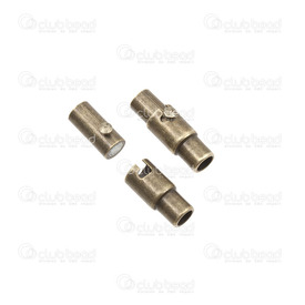 1702-03103-OXBR - Metal Magnetic Clasp Tube Double Lock 15x5mm Antique Brass For 3mm Cord 5pcs 1702-03103-OXBR,Findings,Clasps,Magnetic,Metal,Metal,Magnetic Clasp,Tube,Double Lock,15x5mm,Green,Antique Brass,Metal,For 3mm Cord,5pcs,montreal, quebec, canada, beads, wholesale