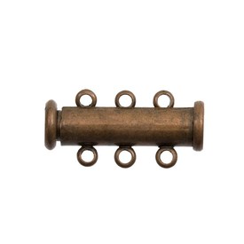 1702-0381-OXCO - Metal Magnetic Clasp 3 Rows 5X20MM Antique Copper Nickel Free 5pcs 1702-0381-OXCO,Findings,Clasps,Multi-rows,5X20MM,Metal,Magnetic Clasp,3 Rows,5X20MM,Brown,Antique Copper,Metal,Nickel Free,5pcs,China,montreal, quebec, canada, beads, wholesale