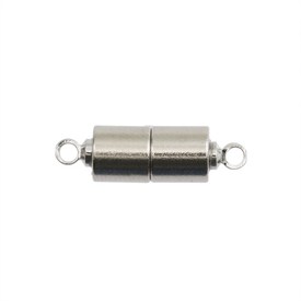 1702-0387-WH - Metal Magnetic Clasp With Ring 6.5X13MM Nickel 5pcs 1702-0387-WH,Findings,Clasps,Magnetic,Nickel,Metal,Magnetic Clasp,With Ring,6.5X13MM,Grey,Nickel,Metal,5pcs,China,montreal, quebec, canada, beads, wholesale