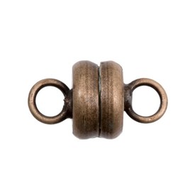 1702-0389-OXCO - Metal Magnetic Clasp Round 6MM Antique Copper 10pcs 1702-0389-OXCO,Findings,Clasps,Magnetic,6mm,Metal,Magnetic Clasp,Round,6mm,Brown,Antique Copper,Metal,10pcs,China,montreal, quebec, canada, beads, wholesale
