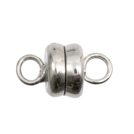 1702-0389-WH - Metal Strong Magnetic Clasp Round 6MM Nickel 10pcs 1702-0389-WH,6mm,10pcs,Metal,Magnetic Clasp,Round,6mm,Grey,Nickel,Metal,10pcs,China,montreal, quebec, canada, beads, wholesale