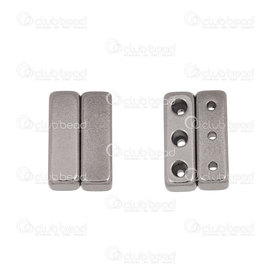 1702-0453-1603WH - Metal Strong Magnetic Clasp 5x16mm 3holes nickel 2 sets 1702-0453-1603WH,Findings,Clasps,montreal, quebec, canada, beads, wholesale