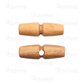 1702-0632-3003 - Wood Clasp Button Baril Style 30x9.5mm Natural 3mm hole 50pcs 1702-0632-3003,Beads,Wood,Bouttons,montreal, quebec, canada, beads, wholesale