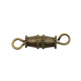 *1702-0701-OXBR - Metal Barrel Lock With Ring 18MM Antique Brass 100pcs *1702-0701-OXBR,Findings,Clasps,Screwable,Metal,Barrel Lock,With Ring,18MM,Antique Brass,Metal,100pcs,China,montreal, quebec, canada, beads, wholesale