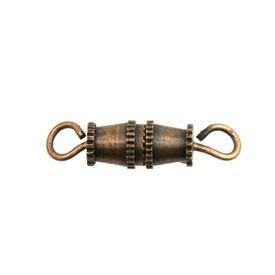 *1702-0701-OXCO - Metal Barrel Lock With Ring 18MM Antique Copper 100pcs *1702-0701-OXCO,Metal,Barrel Lock,With Ring,18MM,Brown,Antique Copper,Metal,100pcs,China,montreal, quebec, canada, beads, wholesale