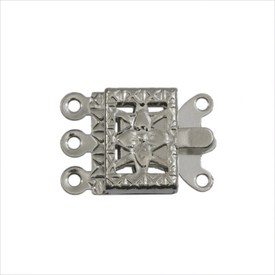 *1702-0803-BN - Metal Pawl Clasp 3 Rows 11X15MM Black Nickel 20pcs *1702-0803-BN,Findings,Clasps,Multi-rows,20pcs,Metal,Pawl Clasp,3 Rows,11X15MM,Grey,Black Nickel,Metal,20pcs,China,montreal, quebec, canada, beads, wholesale