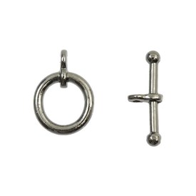 1702-0901-BN - Metal Toggle Clasp 12MM Black Nickel 10 Set 1702-0901-BN,Findings,Metal,10pcs,Black Nickel,Metal,Toggle Clasp,12mm,Grey,Black Nickel,Metal,10pcs,China,montreal, quebec, canada, beads, wholesale