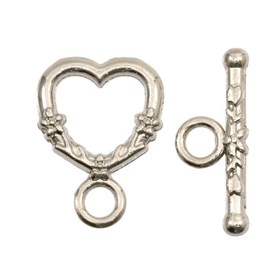 1702-0905-WH - Metal Toggle Clasp Fancy Heart 14X18.5MM Nickel Nickel Free 10 Set 1702-0905-WH,Metal,Toggle Clasp,Heart,Fancy Heart,14X18.5MM,Grey,Nickel,Metal,Nickel Free,10pcs,China,montreal, quebec, canada, beads, wholesale