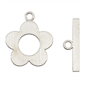 1702-0907-SL - Metal Toggle Clasp Flower 20.5X25MM Silver Nickel Free 10 Set 1702-0907-SL,3.5x2.5,20.5X25MM,Metal,Toggle Clasp,Flower,Flower,20.5X25MM,Grey,Silver,Metal,Nickel Free,10pcs,China,montreal, quebec, canada, beads, wholesale