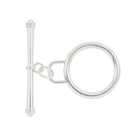 1702-0911-SL - Metal Toggle Clasp 25MM Silver 10 Set 1702-0911-SL,montreal, quebec, canada, beads, wholesale